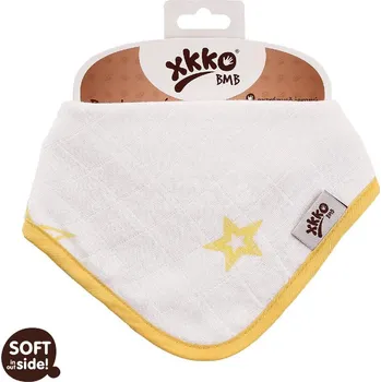 XKKO BMB bambusový slintáček/šátek Stars, Lemon