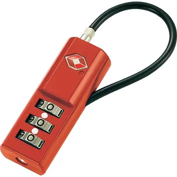 Visací zámek Lankový zámek TSA s číselnou kombinací pro zajištění přístrojů a zavazadel