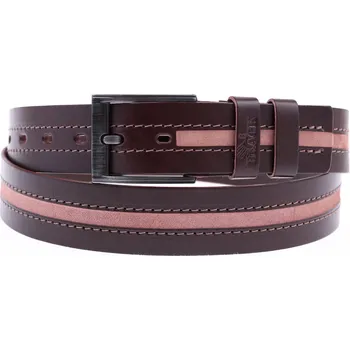 Opasek Pánský kožený opasek Black Hand 100-78 tmavě hnědý Velikost = obvod pasu (cm): 80 cm