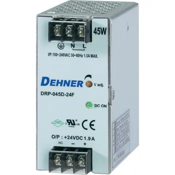 spínaný zdroj Spínaný síťový zdroj Dehner Elektronik DRP-045D-48F na DIN lištu, 48 V/DC, 1 A