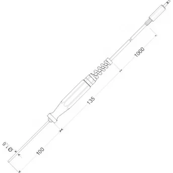 Domácí teploměr Greisinger GTF 175/1.6 | Pt1000 | Ponorné teplotní čidlo pro kapaliny a plyny
