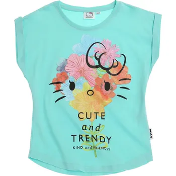LamaLoli Hello Kitty tričko tyrkysové Velikost: 6roků