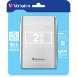 Verbatim Store n Go 2TB, USB 3.0, 53189 VERBATIM HDD/ Store n Go/ 2TB/ Externí 2,5"/ USB 3.0/ stříbrný