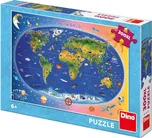 Dino puzzle Dětská mapa 300 XL dílků