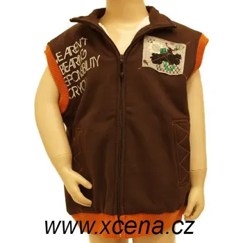 dívčí zimní kombinéza Wolf Dětská vesta s kožíškem, hnědá Velikost: 116
