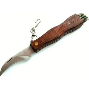 Pracovní nůž Nůž na houby Kandar se štětinkami na čištění hub měřidlem a karabinkou pro uchycení