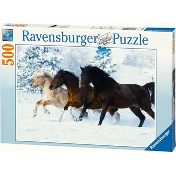 Puzzle Ravensburger Cval ve sněhu 500 dílků