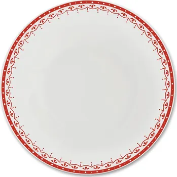 Talíř Leander Talíř hluboký, 22 cm, HyggeLine, červená, Leander, český porcelán