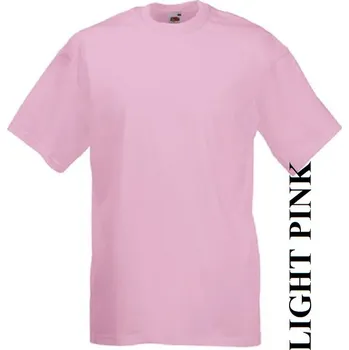 Chlapecké tričko detske-tricko-Fruit of Loom-bavlnene-svetle-ruzove Barva: Light pink - starorůžová, velikost: 92