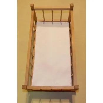 Doplněk pro panenku SDS Matrace do postýlky pro panenky bílá bavlna 5028 cm
