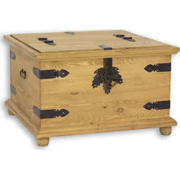 úložný prostor na hračky Selská truhla z masivu COS 06 - K03 bílá patina