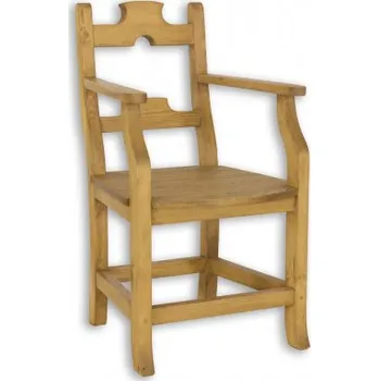 Jídelní židle Židle s područkami SIL 12 selská - K13 bělená borovice