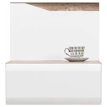 Noční stolek BF Lionel Noční stolek Dub sonoma truflový/Bílý lesk