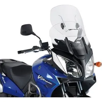 Motodíl Kappa KAF260 Airstream přední plexi, čiré. výška 65 cm (12 cm nástavec) šířka 44 cm KAWASAKI KLV 1000 (04-09), SUZUKI DL 1000 V Strom (02-11), SUZUKI DL 650 V Strom (04-11) SUZUKI DL 650 V STROM rok 04-11