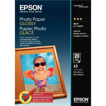 Kancelářský papír Epson Glossy Photo Paper C13S042536 A3 20 listů