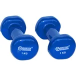 MASTER Vinylové činky modré 2x 1 kg
