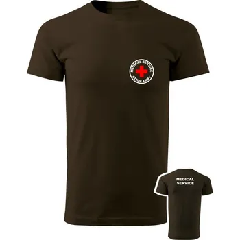 Pánské tričko Tričko CZECH ARMY MEDICAL SERVICE - hnědá