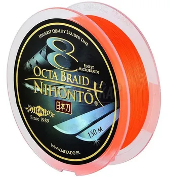 Mikado Nihonto Octa Braid oranžová 0,10 mm/ 150 m