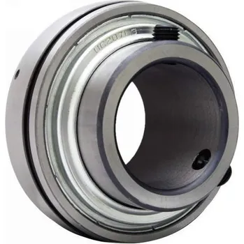 UC 212-3L zesílené těsnění s kovovým krytem ZKL vnitřní ložisko se zajištěním na červíka s přesahem na obě strany
