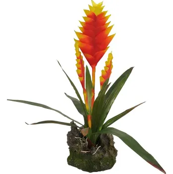 Dekorace do terária Lucky Reptile Jungle Plants Bromelie 3 květy žlutá 35 cm