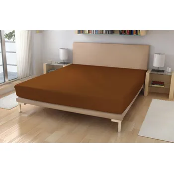 Prostěradlo Polášek prostěradlo froté exklusive tmavě hnědé 180x200