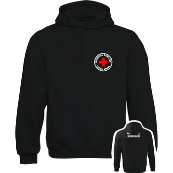 Pánská mikina Mikina s kapucí CZECH ARMY MEDICAL SERVICE - černá