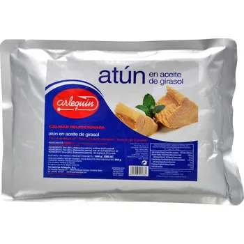 konzervovaná ryba Arlequin Monte Corona tuňákové kousky v rostlinném oleji 1 kg