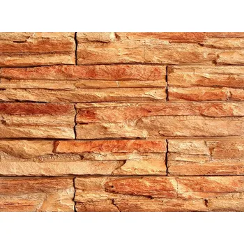 Obklad Betonový obklad VASPO Skála ohnivá oranžovo-červená 38,8x8,6cm cena za balení