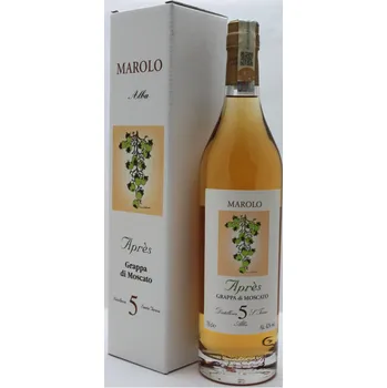 Pálenka Distilleria Marolo Grappa di Moscato Aprés riserva 5 anni 0,7 L 42% italská grappa z Piemonte