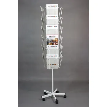 Drátěné-stojany.cz Otočný stojan na prospekty na 24ks A4