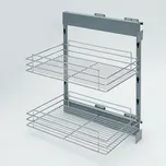 Wireli Plnovýsuvný dvojkoš Komfort boční s tlumeným dovřením Levý, 350x495x585 mm, chro