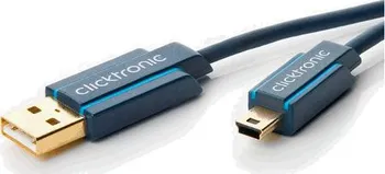 Datový kabel Clicktronic HQ OFC USB 2.0 A-B 3 m zlacený
