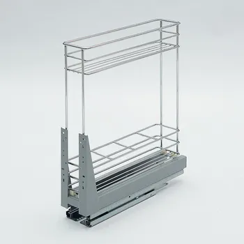 Nábytkové kování Wireli Plnovýsuvný dvojkoš Komfort spodní s tlumeným dovřením, 108x465x522 mm, chrom