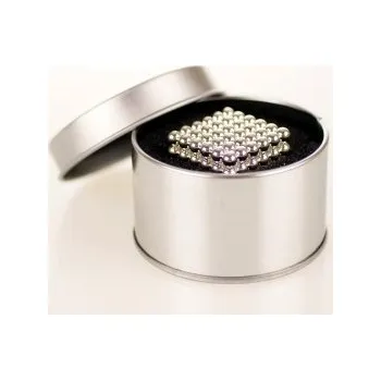 Hlavolam NeoCube Silver - stříbrné 5 mm - v dárkové krabičce