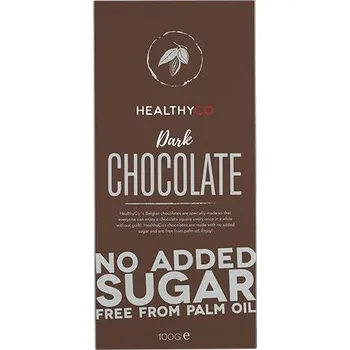 Čokoláda HealthyCo Sugarfree Chocolate 100 g hořká