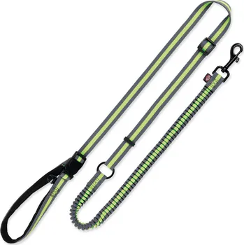 Vodítko pro psa TRIXIE Jogging 2 cm/130-180 cm šedé/zelené