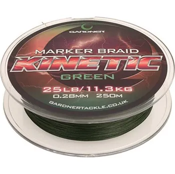Rybářská šňůra Gardner Kinetic Marker Braid 0,28 mm/250 m