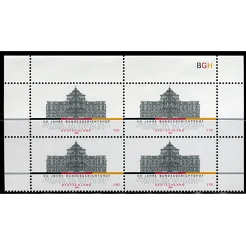 Poštovní známka (2000) MiNr. 2137 ** - Německo - 4-bl - 50 let Federální soudní dvůr