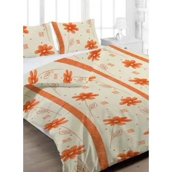 Povlečení Smolka bavlna povlečení Anežka oranžová 140x220 70x90