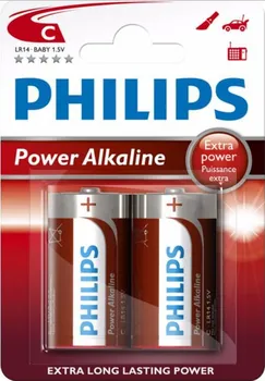 Článková baterie Philips Power Alkaline LR14P2B/10 C 2ks
