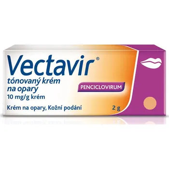 Lék na kožní problémy, vlasy a nehty Vectavir tónovaný krém na opary 10 mg/g 2 g