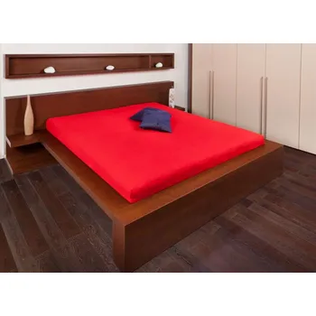 Prostěradlo Smolka froté prostěradlo červené Rozměr: 120x200