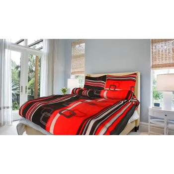 Povlečení Smolka bavlna povlečení Tonda červený 140x220 70x90