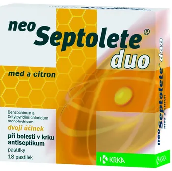 Lék na bolest v krku Neoseptolete Duo Med a Citron 18 tbl.