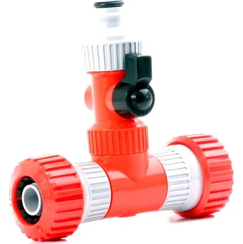 4493 Rozbočka T 2x kleštiny 3/4" x čep s uzávěrem