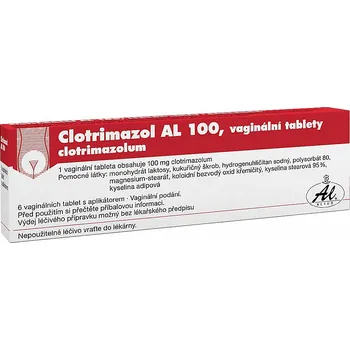 Lék na ženské potíže Clotrimazol AL 100 6 tbl. + aplikátor
