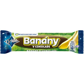 Bonbon Nestlé Orion Banánky - želé v čokoládě 45 g - balení 48 ks