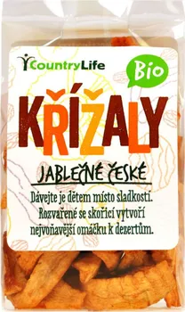 Sušené ovoce Country Life Křížaly jablečné české Bio 60 g