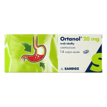 Lék proti pálení žáhy Ortanol 10 mg 28 cps.