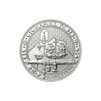 Nejkrásnější medailon IV. - Karlštejn 50 mm Ag b.k.